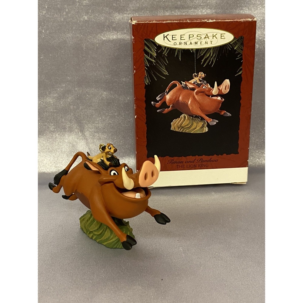 HALLMARK KEEPSAKE ORNAMENT WALT DISNEY'S THE LION KING TIMON & PUMBA LION KING